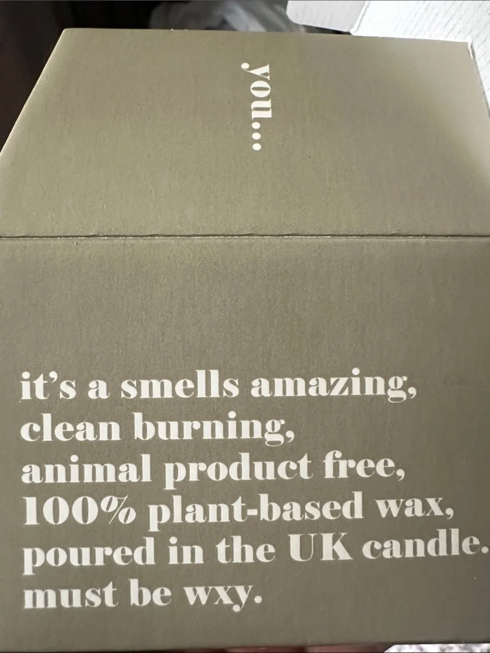 WXY UK Bed Scented Candle warm musk black vanilla beige color new in box gift